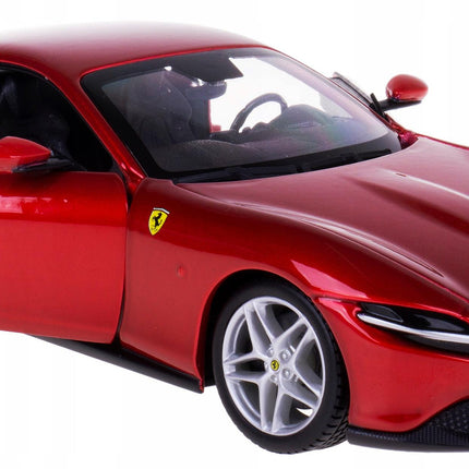 Bburago Ferrari Roma 2020 Red 1:24 Scale Diecast Model with Custom Plates