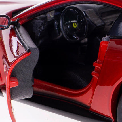 Bburago Ferrari Roma 2020 Red 1:24 Scale Diecast Model with Custom Plates