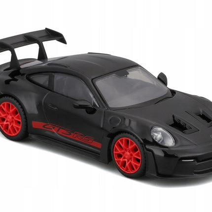 Bburago Porsche 911 GT3 RS 2018 Black 1:43 Diecast Model with Custom Plates