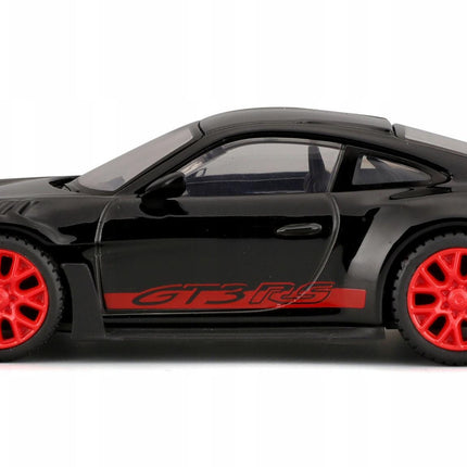 Bburago Porsche 911 GT3 RS 2018 Black 1:43 Diecast Model with Custom Plates