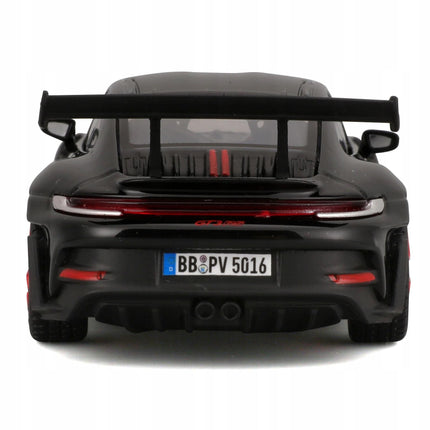 Bburago Porsche 911 GT3 RS 2018 Black 1:43 Diecast Model with Custom Plates