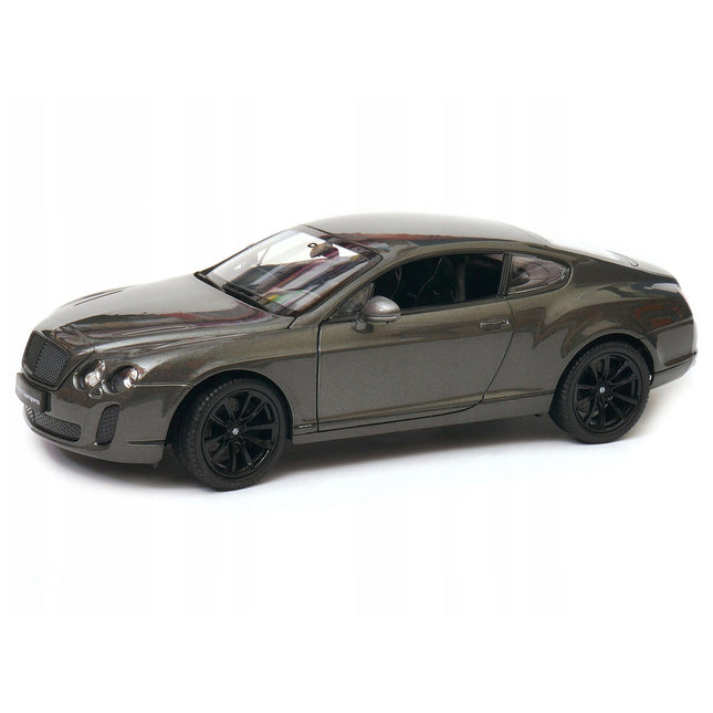 1:24 scale grey Bentley Continental Supersports diecast model car front side view