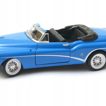 Buick Skylark Convertible 1953 Royal Blue Welly 1:24 24027C-BL Diecast Model with Custom Plates