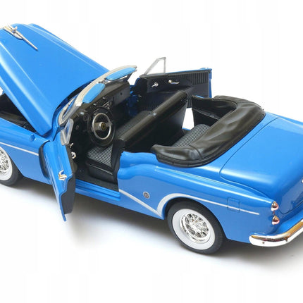 Buick Skylark Convertible 1953 Royal Blue Welly 1:24 24027C-BL Diecast Model with Custom Plates