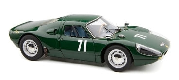 Green diecast model race car with number 71, classic style, 1:18 scale.