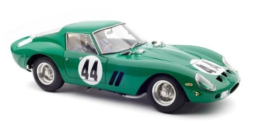 Green diecast model race car with number 44, detailed 1:18 scale collectible.