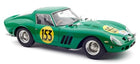 Green diecast model race car with number 153 on doors and hood, detailed 1:18 scale replica