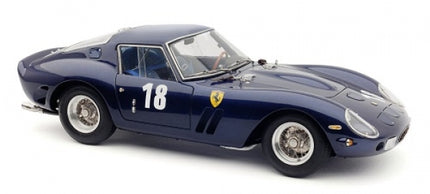 1:18 scale blue diecast Ferrari model car with racing number 18 and classic detailing