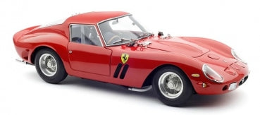 Red 1:18 scale diecast model car with detailed windows and classic sports car design