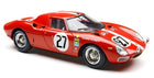 Red diecast model race car with number 27, classic design, 1:18 scale collectible