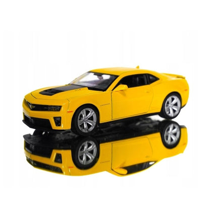 Chevrolet Camaro ZL1 2017 Yellow Welly 1:24 24042 Diecast Model with Custom Plates