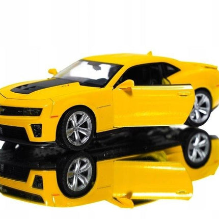 Chevrolet Camaro ZL1 2017 Yellow Welly 1:24 24042 Diecast Model with Custom Plates