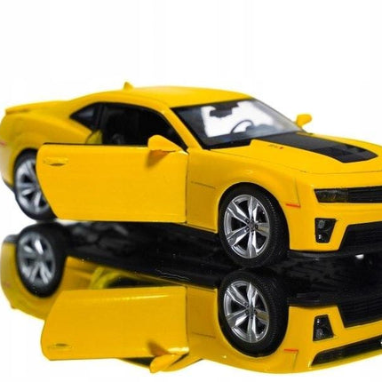 Chevrolet Camaro ZL1 2017 Yellow Welly 1:24 24042 Diecast Model with Custom Plates