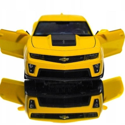 Chevrolet Camaro ZL1 2017 Yellow Welly 1:24 24042 Diecast Model with Custom Plates