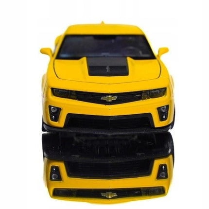 Chevrolet Camaro ZL1 2017 Yellow Welly 1:24 24042 Diecast Model with Custom Plates