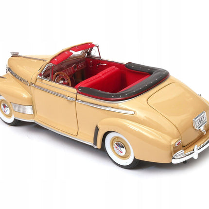 Chevrolet Special Deluxe 1941 Cream Welly 1:24 Diecast Model Car Metal Collector Scale Model with Custom PlatesPlates