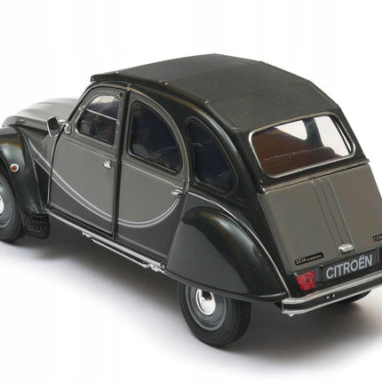 Citroën 2CV 6 Charleston 1982 Cormorant Grey & Nocturne Grey Welly 1:24 Diecast Model with Custom Plates