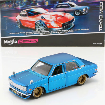 https://a.allegroimg.com/original/11d19a/d2fad1044af0abd450448877a7cb/Datsun-510-Tokyo-Mod-JDM-1971-Candy-Blue-Maisto-Design-1-24-Model-Samochodu-Stan-opakowania-oryginalne