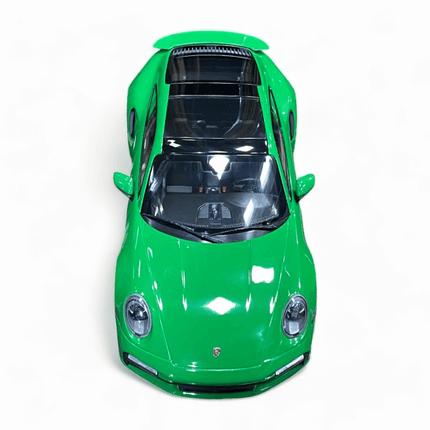 Minichamps Porsche 911 Turbo S 1:18 Resin Model Car Green - collector edition scale model