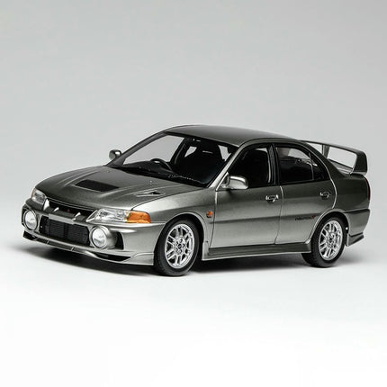 Motorhelix Mitsubishi Lancer Evolution IV Steel Silver 1:18 Diecast Model Car - collectible scale model car