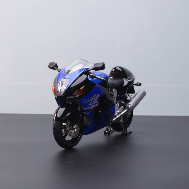 LCD Model Suzuki GSX-1300R Hayabusa Motorcycle Black 1:12 Diecast Model Motorcycle - detailed collector display model