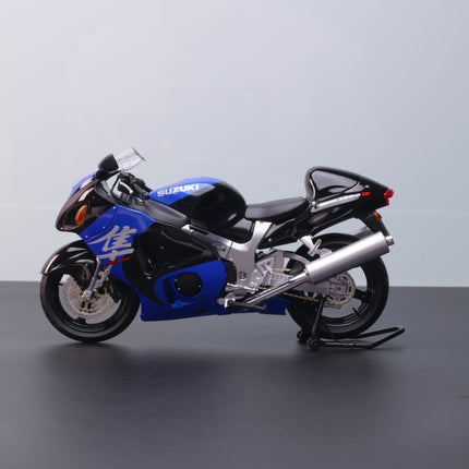 LCD Model Suzuki GSX-1300R Hayabusa Motorcycle Black 1:12 Diecast Model Motorcycle - collectible scale model car