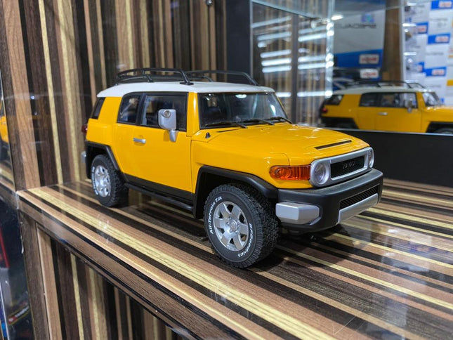AutoArt Toyota FJ Cruiser Yellow 1:18 Diecast Model Car - detailed collector display model