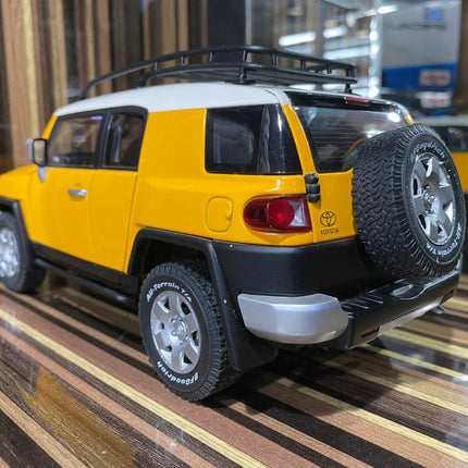 AutoArt Toyota FJ Cruiser Yellow 1:18 Diecast Model Car - fine detailed model replica