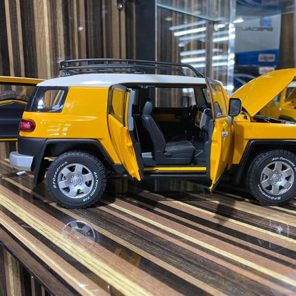 AutoArt Toyota FJ Cruiser Yellow 1:18 Diecast Model Car - premium collector scale model