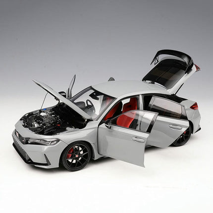Motorhelix Honda Civic Type R FL5 Supersonic Gray 1:18 Diecast Model Car - scale model for display