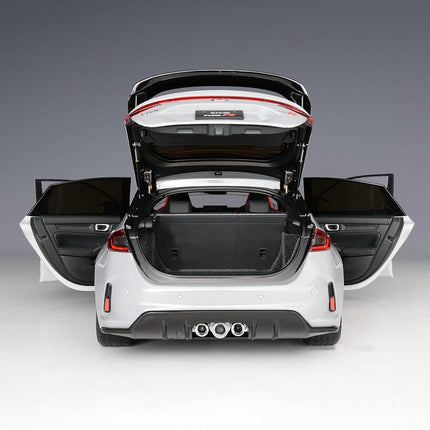 Motorhelix Honda Civic Type R FL5 Supersonic Gray 1:18 Diecast Model Car - premium collector scale model