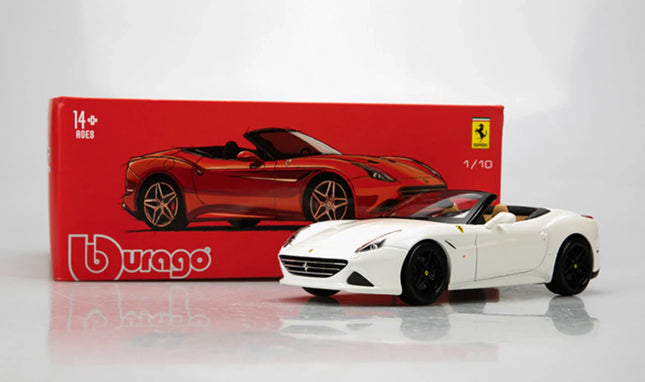 Bburago 1/18 Ferrari California T White Signature Series Diecast Model Car - detailed collector display model