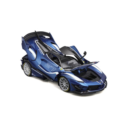 1/18 Diecast Ferrari FXX K EVO #27 Blue Bburago Scale Model Car - premium collector scale model
