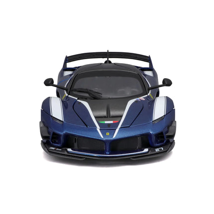 1/18 Diecast Ferrari FXX K EVO #27 Blue Bburago Scale Model Car - fine detailed model replica