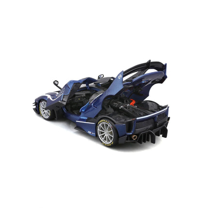 1/18 Diecast Ferrari FXX K EVO #27 Blue Bburago Scale Model Car - scale model for display