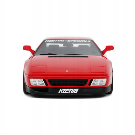Ferrari 348 Twin Turbo Koenig Special 1994 Rosso Corsa Red GT Spirit 1:18 Diecast Model GT472 With Custom Number Plates