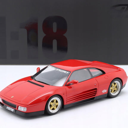 Ferrari 348 Twin Turbo Koenig Special 1994 Rosso Corsa Red GT Spirit 1:18 Diecast Model GT472 With Custom Number Plates