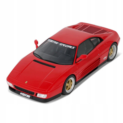 Ferrari 348 Twin Turbo Koenig Special 1994 Rosso Corsa Red GT Spirit 1:18 Diecast Model GT472 With Custom Number Plates