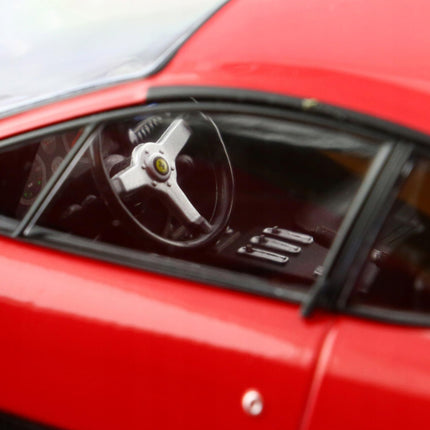 1:18 scale red Ferrari 365 GT4 BB diecast model car interior close-up view