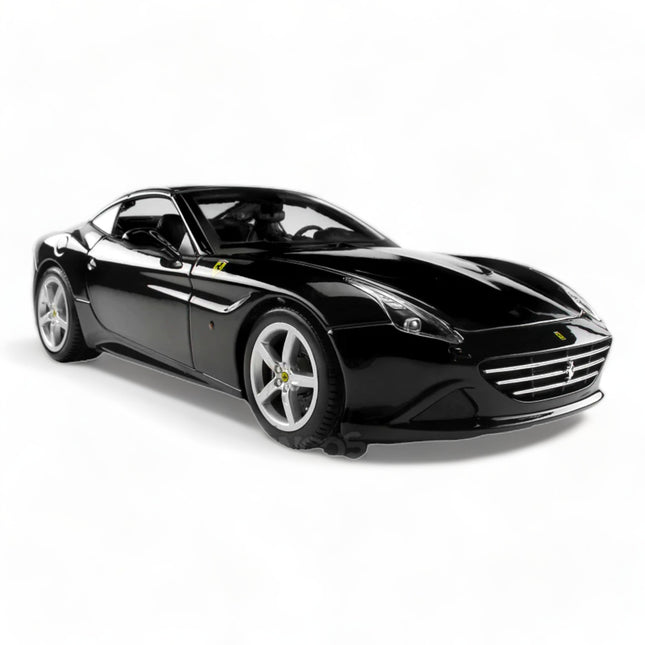 Bburago 1/18 Ferrari California T Closed Top Black Diecast Model Car - studio product photo of the scale model