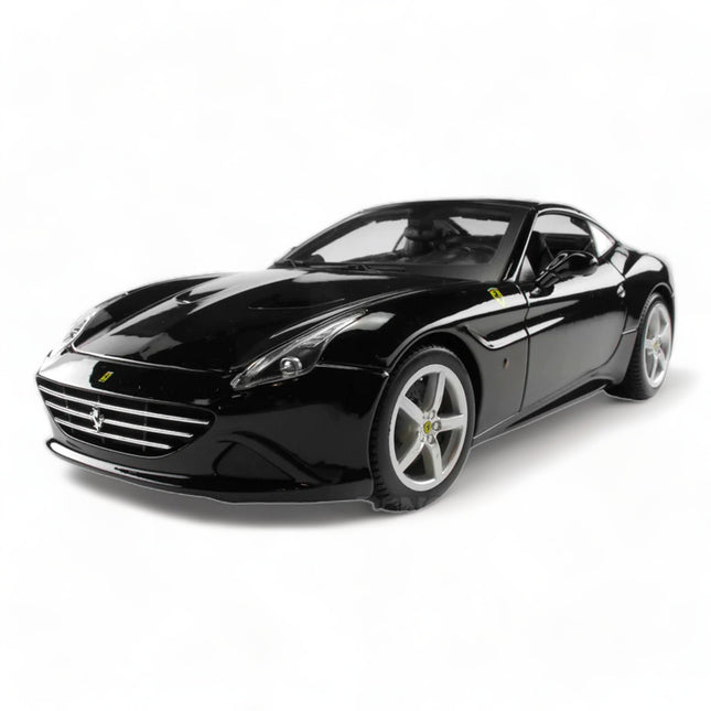 Bburago 1/18 Ferrari California T Closed Top Black Diecast Model Car - detailed collector display model