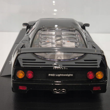Ferrari F40 Lightweight 1990 1:18 Diecast Model KK Scale Nero Black Classic Supercar Collector Model