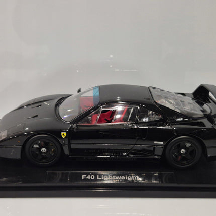 Ferrari F40 Lightweight 1990 1:18 Diecast Model KK Scale Nero Black Classic Supercar Collector Model