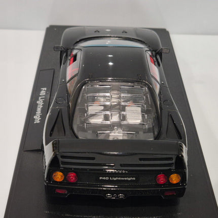 Ferrari F40 Lightweight 1990 1:18 Diecast Model KK Scale Nero Black Classic Supercar Collector Model