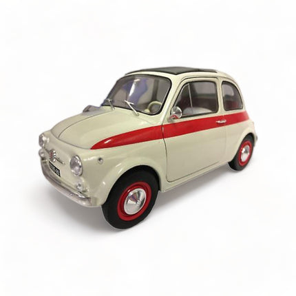 Solido 1/18 Fiat 500L White Resin Diecast Model Car - collectible scale model car