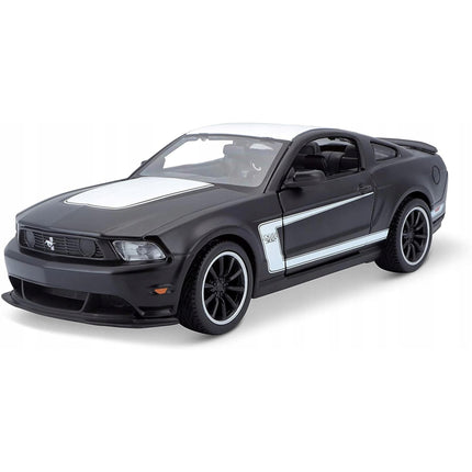 Ford Mustang Boss 302 Black 1:24 Maisto Special Edition Diecast Muscle Car with Custom Plates
