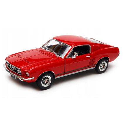 Ford Mustang GT 1967 Welly 1:24 Diecast Model Car Metal Collector Scale Model with Custom Plates
