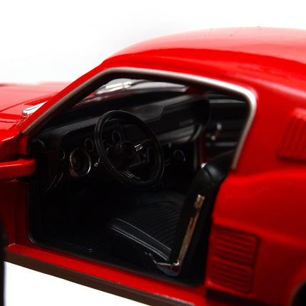 Ford Mustang GT 1967 Welly 1:24 Diecast Model Car Metal Collector Scale Model with Custom Plates