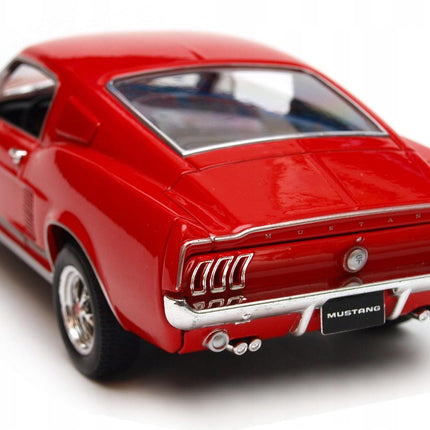 Ford Mustang GT 1967 Welly 1:24 Diecast Model Car Metal Collector Scale Model with Custom Plates