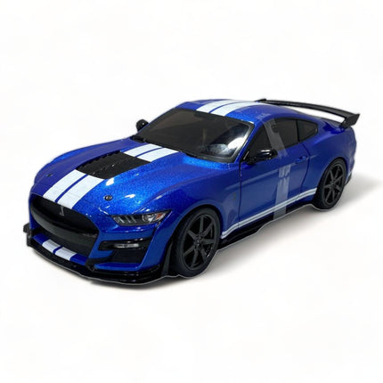 Solido Ford Shelby GT500 1/18 Diecast Model Car Striking Blue - studio product photo of the scale model